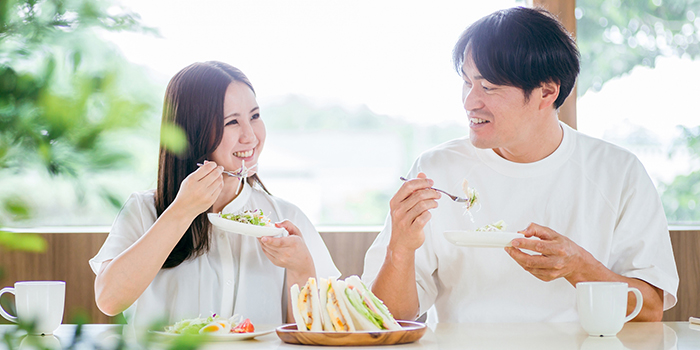 食事も普段通りに